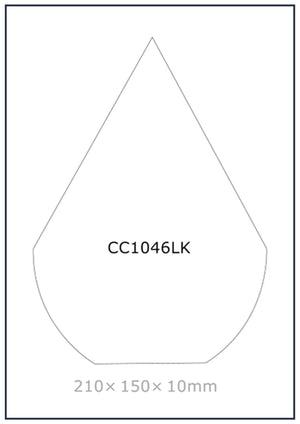 Glass Teardrop Black Large
