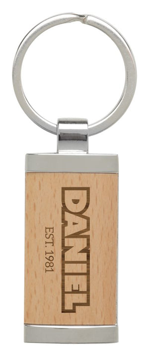 Keychain Timber with Metal Trim - eagle rise sports