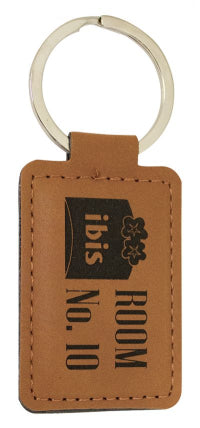 Leatherette Keychain Rectangle – Rawhide