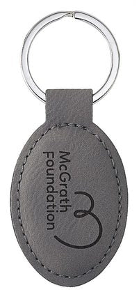 Leatherette Keychain Oval