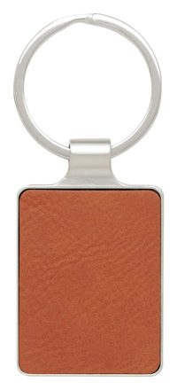 Leatherette Keychain – Rawhide with Chrome