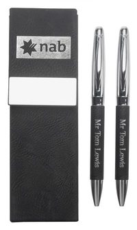 Leatherette Pen Gift Set – Double