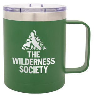 Green Double Wall Mug with Handle
