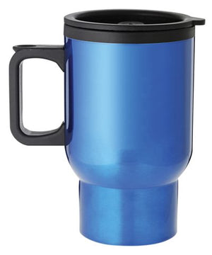 Laserable Blue Travel Mug with Handle