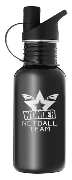 Laserable Black Water Bottle