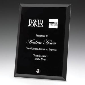 Prime Glass Plaque Black