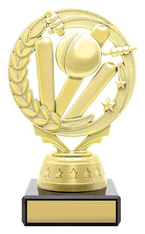 Gold / Red Cricket Torch Series trophy - eagle rise sports