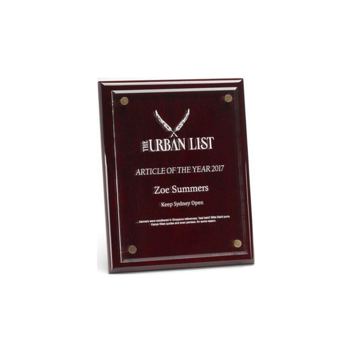 Rosewood Premium Floating Plaque