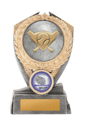 Hero Shield - Baseball trophy - eagle rise sports