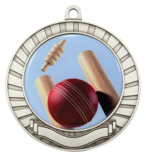Eco Scroll 50mm Cricket Medal - eagle rise sports