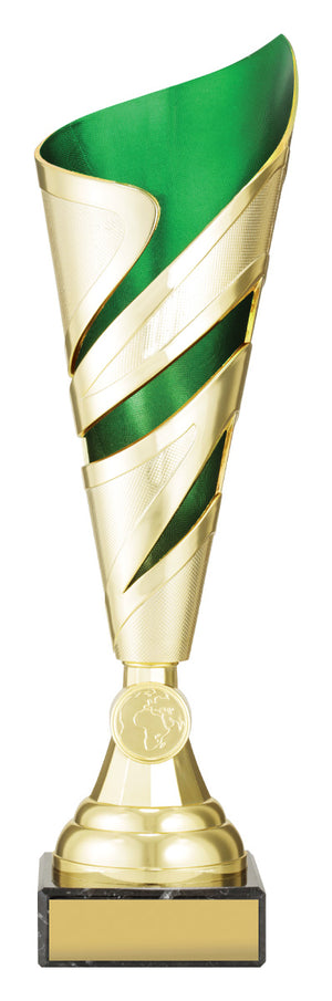 Cyclone Cup Gold / Green trophy - eagle rise sports
